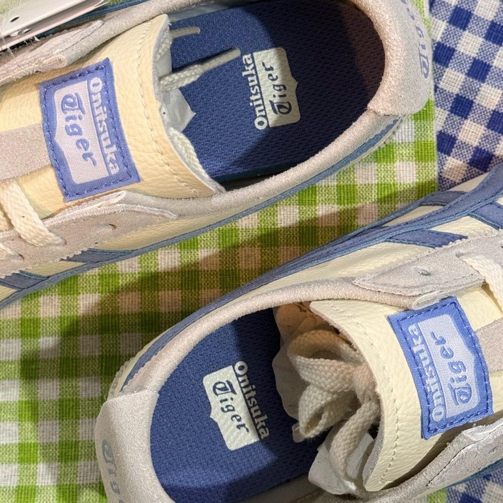 Onitsuka Tiger by Asics Cream, Light Blue & Pale Yellow Women's Sneakers - Picture 5 of 7